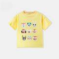 Toddler/Kid Girl's Yellow Cute Animal Print Short Sleeve T-Shirt
