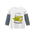 Toddler/Kid "I Love Reading" Alligator Print Long Sleeve Shirt