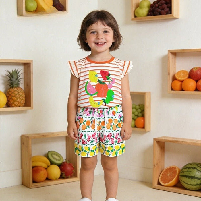 Toddler/Kid Mixed Fruit Print Casual Shorts