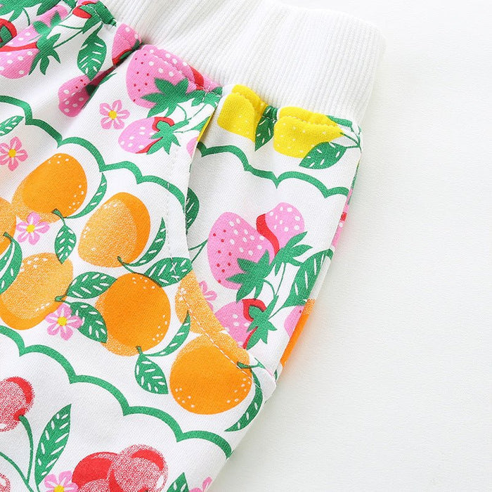 Toddler/Kid Mixed Fruit Print Casual Shorts