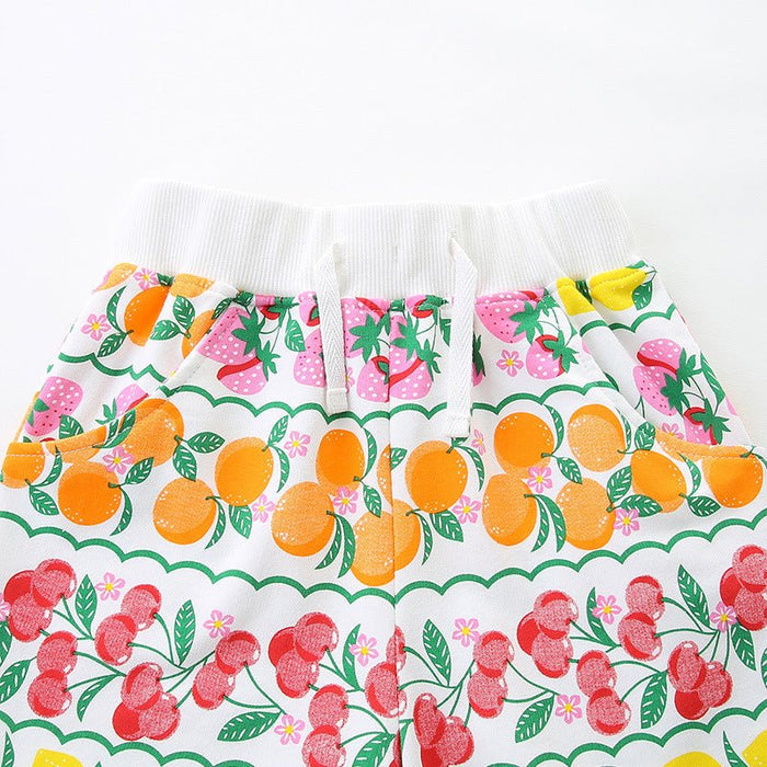 Toddler/Kid Mixed Fruit Print Casual Shorts