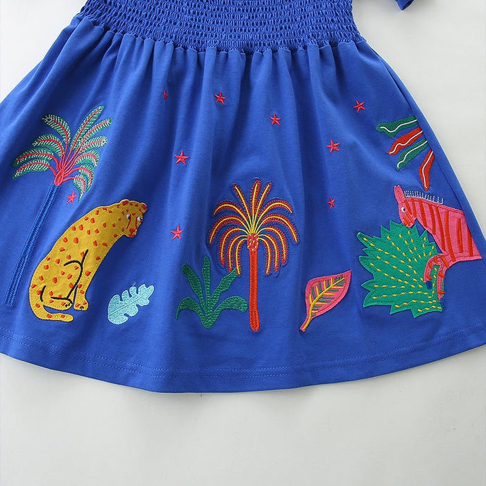 Toddler/Kid Palm Tree Animal Kids Summer Dress