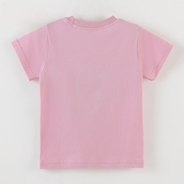 Toddler/Kid Pink Cat with Bow Casual Cotton T-Shirt