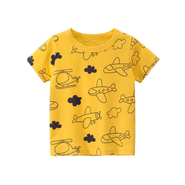 Toddler/Kid Planes Print Yellow T-shirt