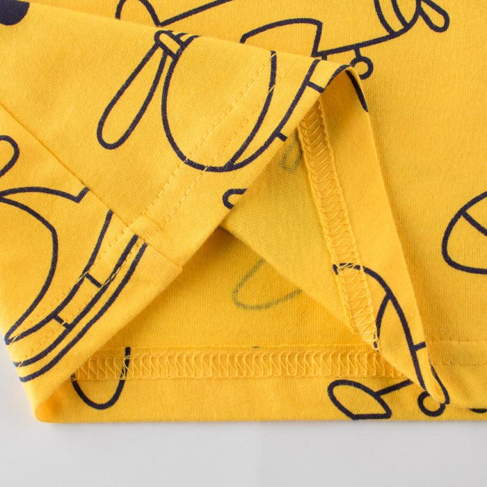 Toddler/Kid Planes Print Yellow T-shirt