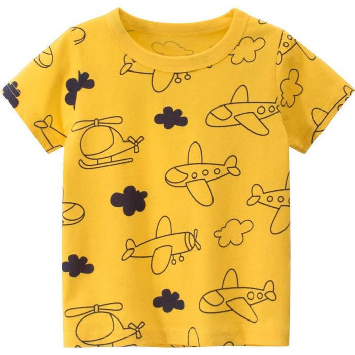 Toddler/Kid Planes Print Yellow T-shirt
