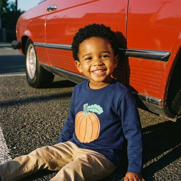 Toddler/Kid Pumpkin Print Long Sleeve Tee