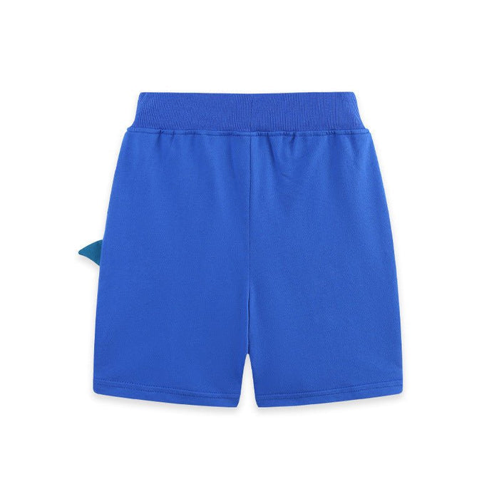Toddler/Kid Shark Fishing Patch Blue Shorts