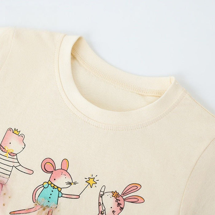 Toddler/Kid Three Dancing Animal Friends Print Tee