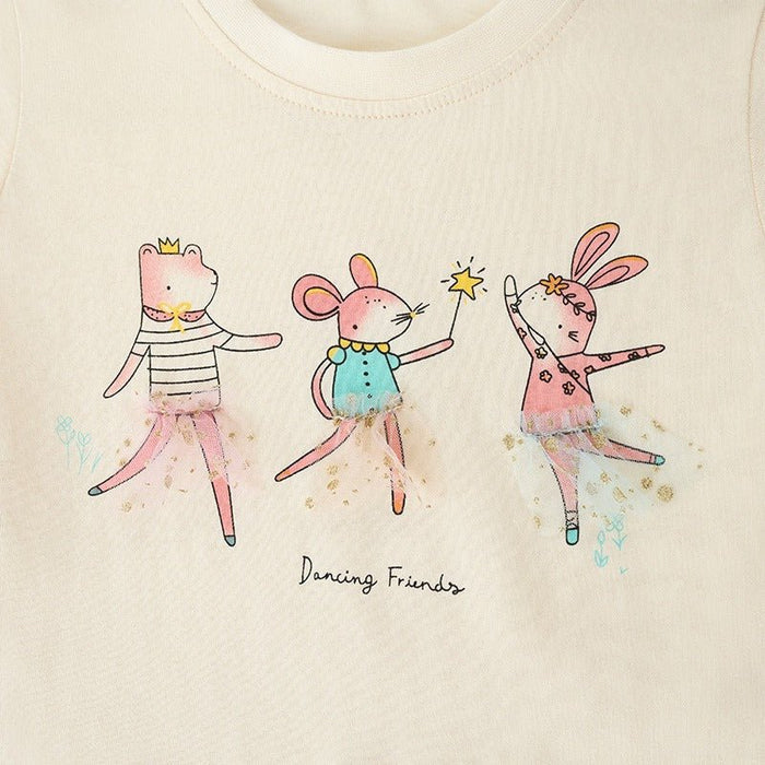 Toddler/Kid Three Dancing Animal Friends Print Tee