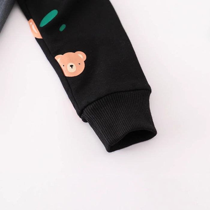Toddler/Kid's Bear Print Sweatshirt and Pants Set