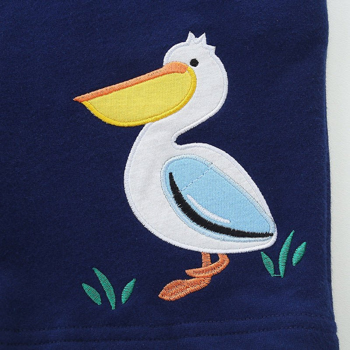Toddler/Kid's Cartoon Duck Embroidered Design Shorts