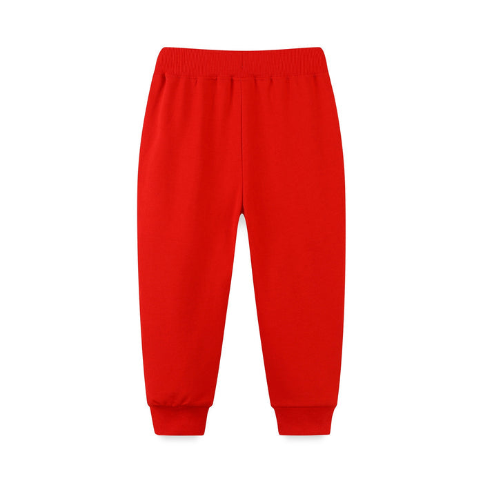 Toddler/Kid's Christmas Reindeer Design Red Pants