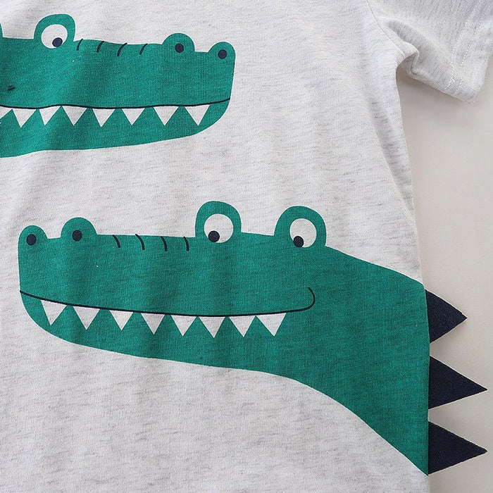 Toddler/Kid's Crocodile Print Tee with Shorts Set