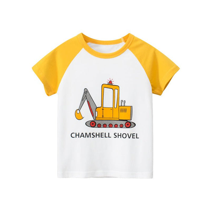 Toddler/Kid's Cute Vehicle Prints T-shirt (3 designs)