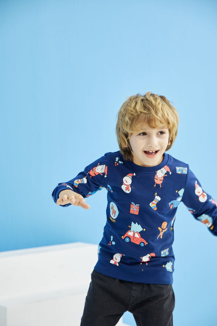 Toddler/Kid's Snowman Print Design Christmas Sweatshirt