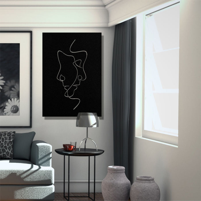 Two Face Metal Wall Art