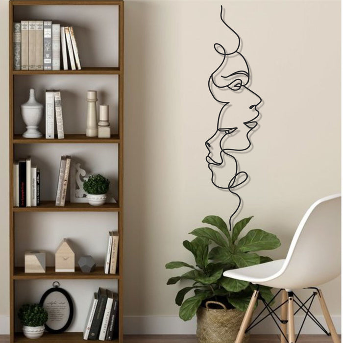 Two Girls Metal Wall Art