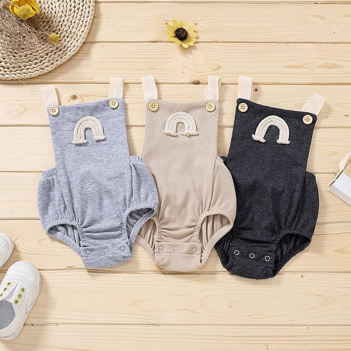 Unisex Baby's Cartoon Rainbow Pattern Bodysuit