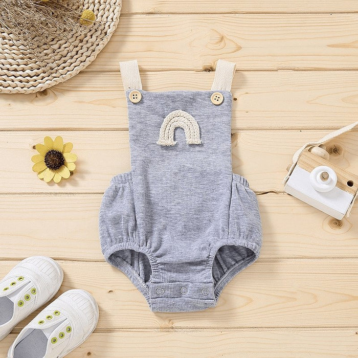 Unisex Baby's Cartoon Rainbow Pattern Bodysuit