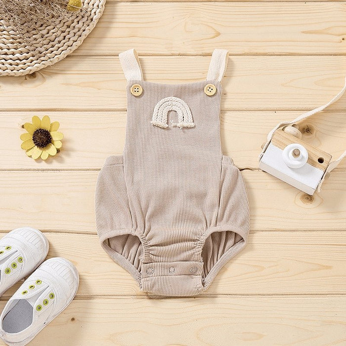Unisex Baby's Cartoon Rainbow Pattern Bodysuit