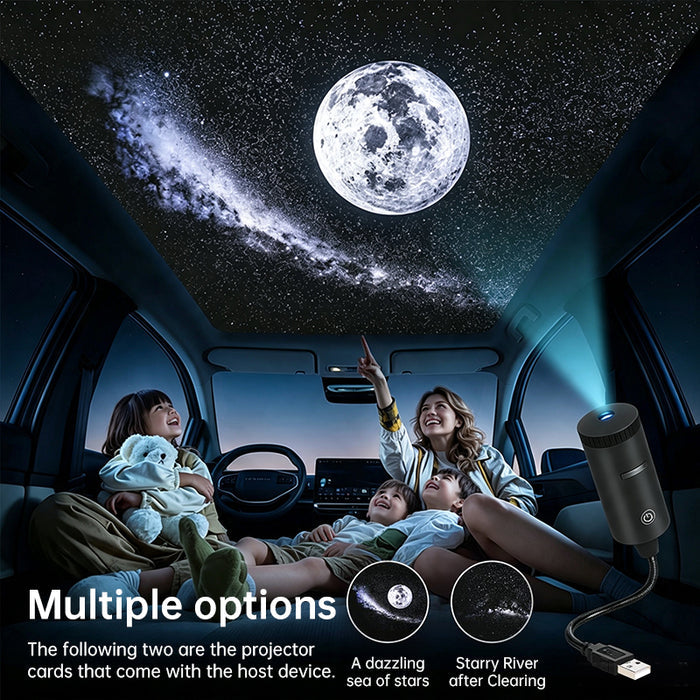 USB Star Projector – Plug & Play, Interchangeable Patterns for Bedroom & Living Room