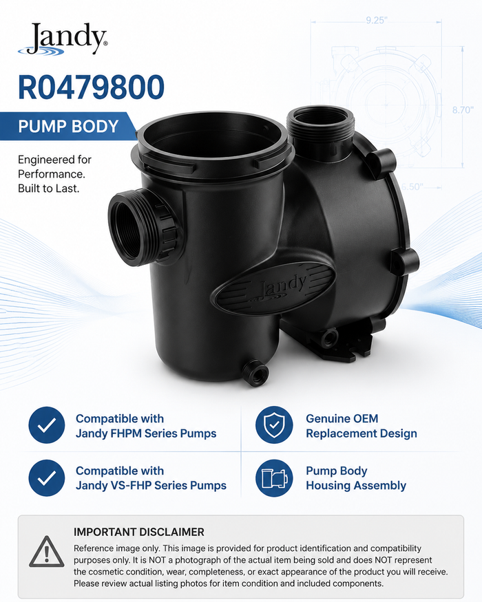 USED Jandy R0479800 Pump Body for FHPM & VS-FHP Series Pumps