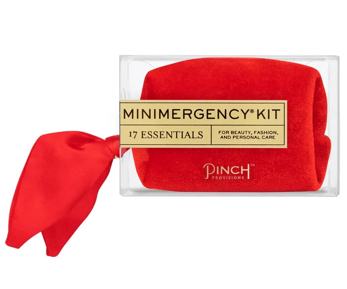 Velvet Scarf Minimergency Kit -Poppy Red