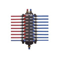 Viega 50250 1/2" PureFlow Zero Lead Poly Alloy PEX Crimp Manabloc With 18 Ports - 10 Cold 8 Hot - NYDIRECT
