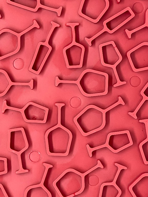 Vino Bottle Pattern Lick Mat