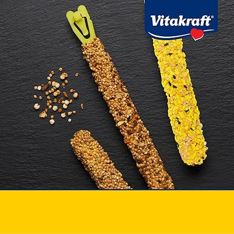 Vitakraft 59433 Crunch Sticks Parakeet Treat - Honey, Egg, and Apple- Pet Bird Treat Toy - Variety Pack, 2.5 oz