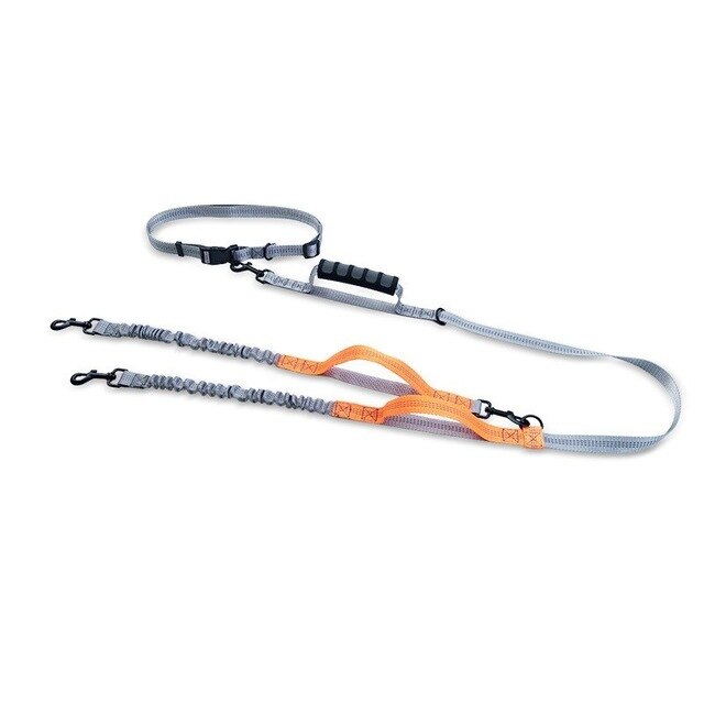 Waist-Belt Double Bungee Dog Leash