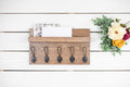 Wall Mounted Coat Rack and Ledge with Farmhouse Style Hooks