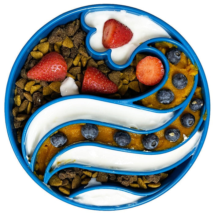 Wave-Channel Dog Bowl with a Deep Profile