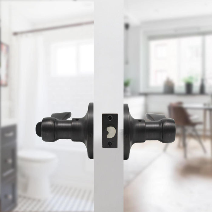 Wave Style Door Handle Keyed Entry/Privacy/Passage/Dummy Door Lock Levers, Oil Rubbed Bronze DL12061ORB - Probrico