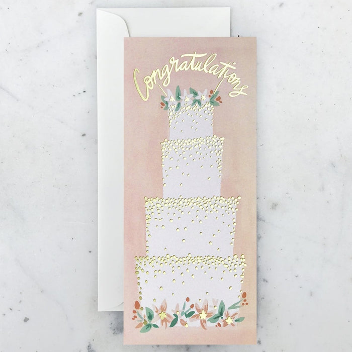wedding cake congratulations greeting card