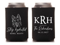 Wedding Can Cooler #243R - Custom Pet Illustration - Stay Hydrated - Wedding Favors, Beverage Holder, Wedding Favor, Can Holder, Pet Cans
