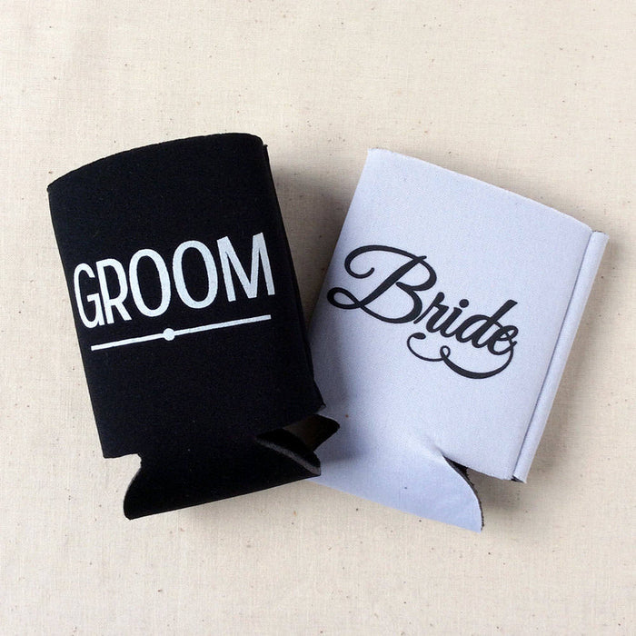 Wedding Can Cooler #243R - Custom Pet Illustration - Stay Hydrated - Wedding Favors, Beverage Holder, Wedding Favor, Can Holder, Pet Cans