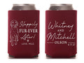 Wedding Can Cooler #244R - Custom Pet Illustration - Furever After - Wedding Favors, Beverage Holder, Wedding Favor, Can Holder, Pet Cans