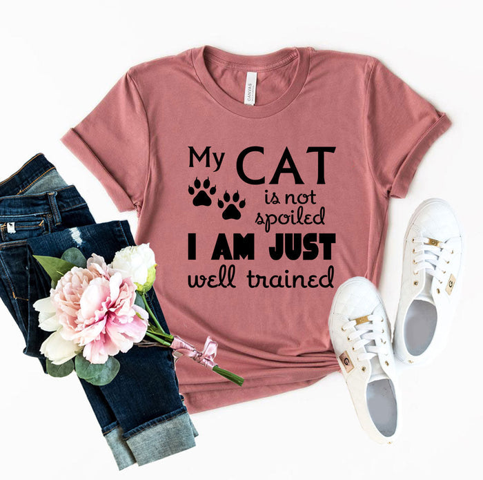 Well-Trained Cat Parent Graphic Tee
