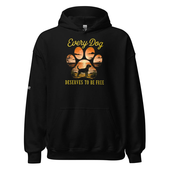 Western Sunset Paw Print Pullover Hoodie – Unisex