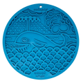 Whale-Pattern Licking Mat with Suction Cups