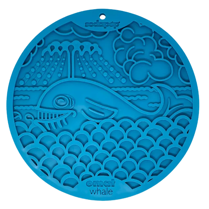 Whale-Pattern Licking Mat with Suction Cups
