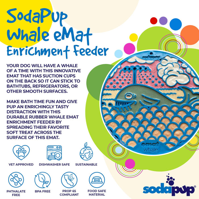 Whale-Pattern Licking Mat with Suction Cups