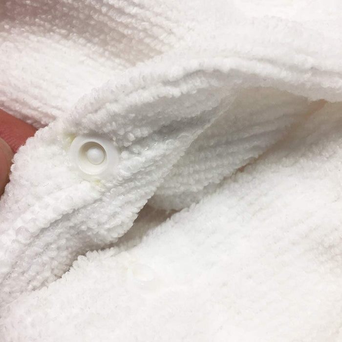 White Hooded Dog Robe with Black Trim