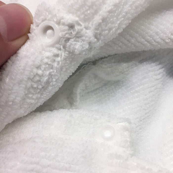 White Hooded Dog Robe with Black Trim