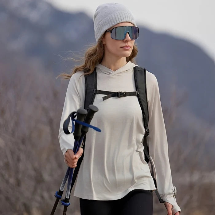 Women's Merino Wool Hoodie Base Layer