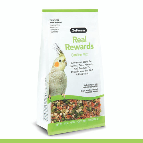 ZuPreem Real Rewards Garden Mix Bird Treats Medium Birds 6oz (Discontinued)